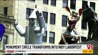Monument Circle transforms into Indy Laborfest