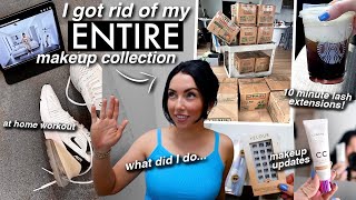 cant believe I did this...10 min lash extensions, at-home workout, quick healthy snacks | VLOG