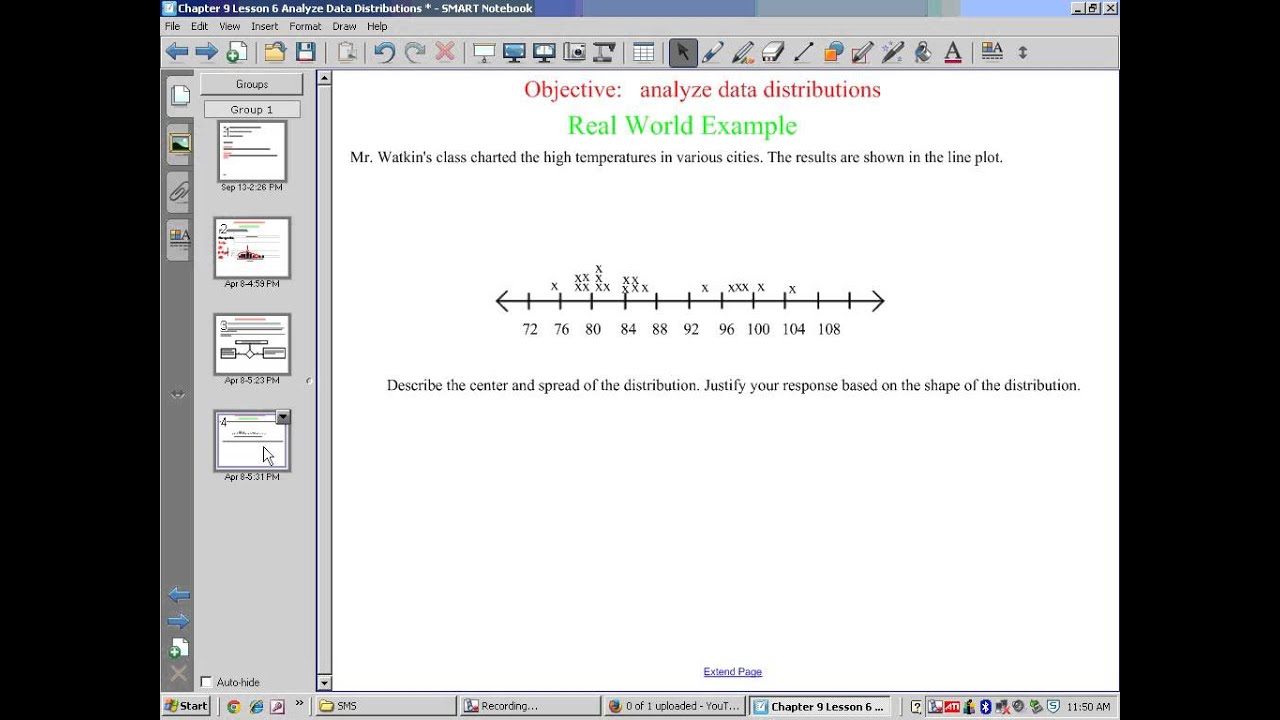 Chapter 9 Lesson 6 Analyze Data Distributions - YouTube