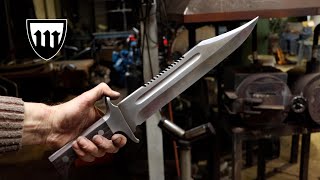 Forging a 80s rambo knife, part 3, making the handle.