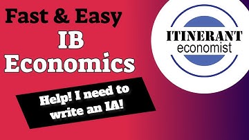 IB Economics - Help! I need to write an IA!