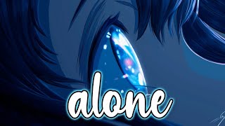 Nightcore ↬ Alone (Marshmello) (lyrics) ft @NightcoreSkies