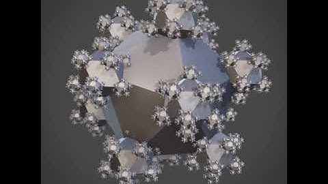 Fractal using Blender Geometry Nodes (Workbench render)