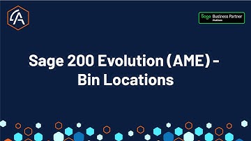 Sage 200 Evolution AME Bin Locations