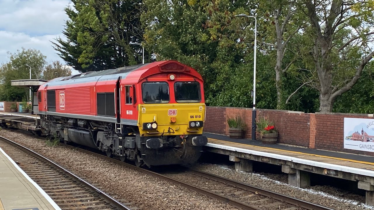 66010 DB cargo 4L45 with 11 containers 11;30 1E Lea Road 7/10/2025