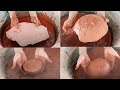 asmr edit🔥🍒 red clay😘water💦 crumbling with unlimited dipping/paste playing 😍💘