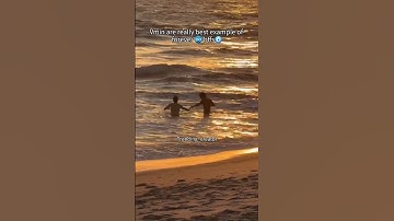 Vmin playing with ocean wave🌊🤣#bts #new #update #taehyung #vmin #ig post #trending #jimin #v funny