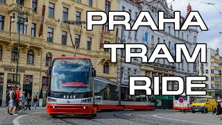 Prague tram ride - line #22
Tram back view of line #22 between Vršovické náměstí and Pražský hrad in Prague (Czech Republic). The tram is passing through the beautiful city center and it is a good option to travel through the city fast and comfortable with the ŠKODA 15T trams. Prague tram ride - line #22