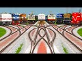 9 Train High Speed Crossing For Indian Railways | Bumpy Railroad Tracks |▶️ Train Simulator 2025