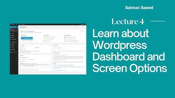 Learn about Wordpress Dashboard and Screen Options in Urdu & Hindi |  Wordpress dashboard overview