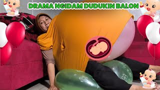 Drama craving sitting on a jumbo balloon #funny #pregnantballoon #balloon #funny #viralvideo