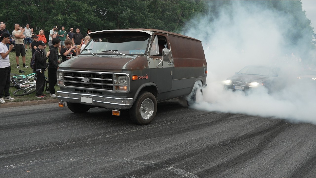 Muscle Car Burnouts | Vantaa Cruising 8.2025