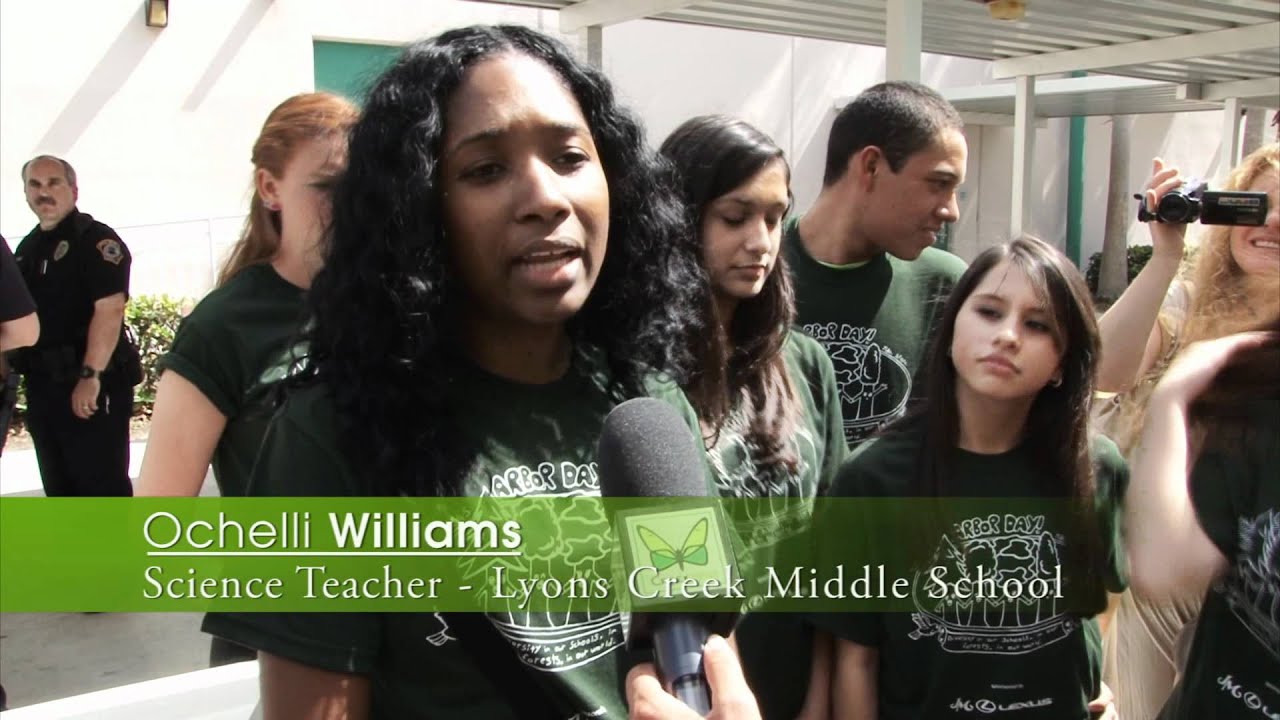 Arbor Day Tree Planting Lyons Creek Middle Coconut Creek Florida YouTube