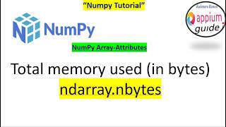 NumPy Array Attributes #6 | "ndarray.nbtye" - Explained with Examples Net Worth