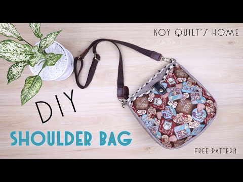 How to shoulder bag | วิธีทำกระเป๋าสะพาย | กระเป๋าผ้า | สะพายข้าง | Cross body bag | Tutorial |