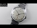 Buren grand prix chrome and steel vintage wristwatch circa 1945