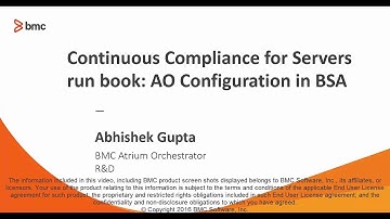 CCS Runbook BSA BAO configuration