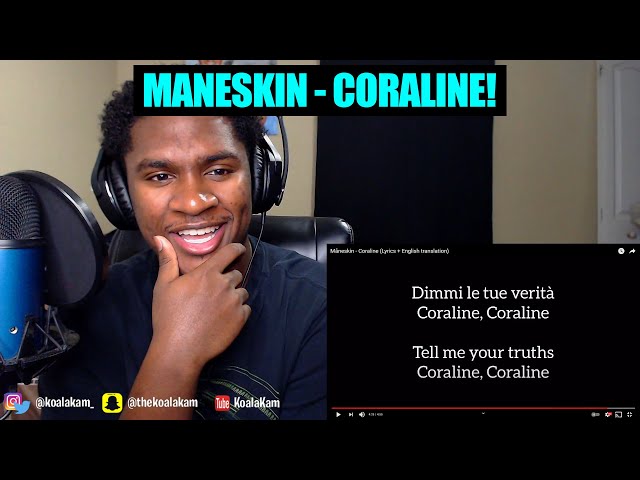 the meaning is DEEP! Måneskin - Coraline (Lyrics + English translation) | REACTION class=