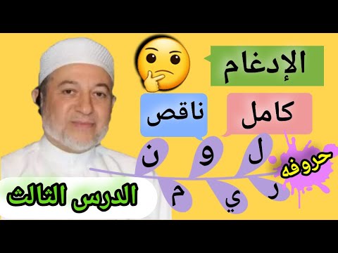 الإدغام وأقسامه وحروفه الشرح الميسر والمفصل لفضيلة الشيخ أيمن رشدي سويد الدرس الثالث