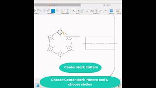 How to add center line, center mark and center mark pattern in drawing? #fusion360