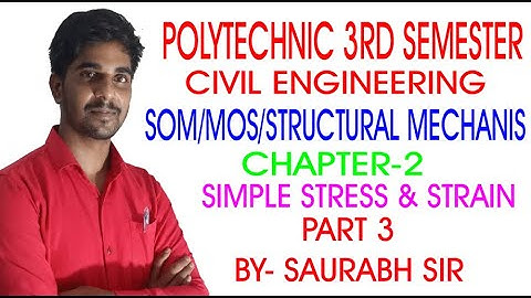SOM/Structural Mechanics Part 3 Chapter 2 Simple Stress & Strain Civil 3rd Sem Relation B/W E ,K & G