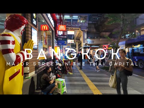 Bangkok, Thailand | Sala Daeng BTS Station | Walking Tour 4K