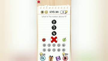 Brain Test Level 283 what is the number above 4