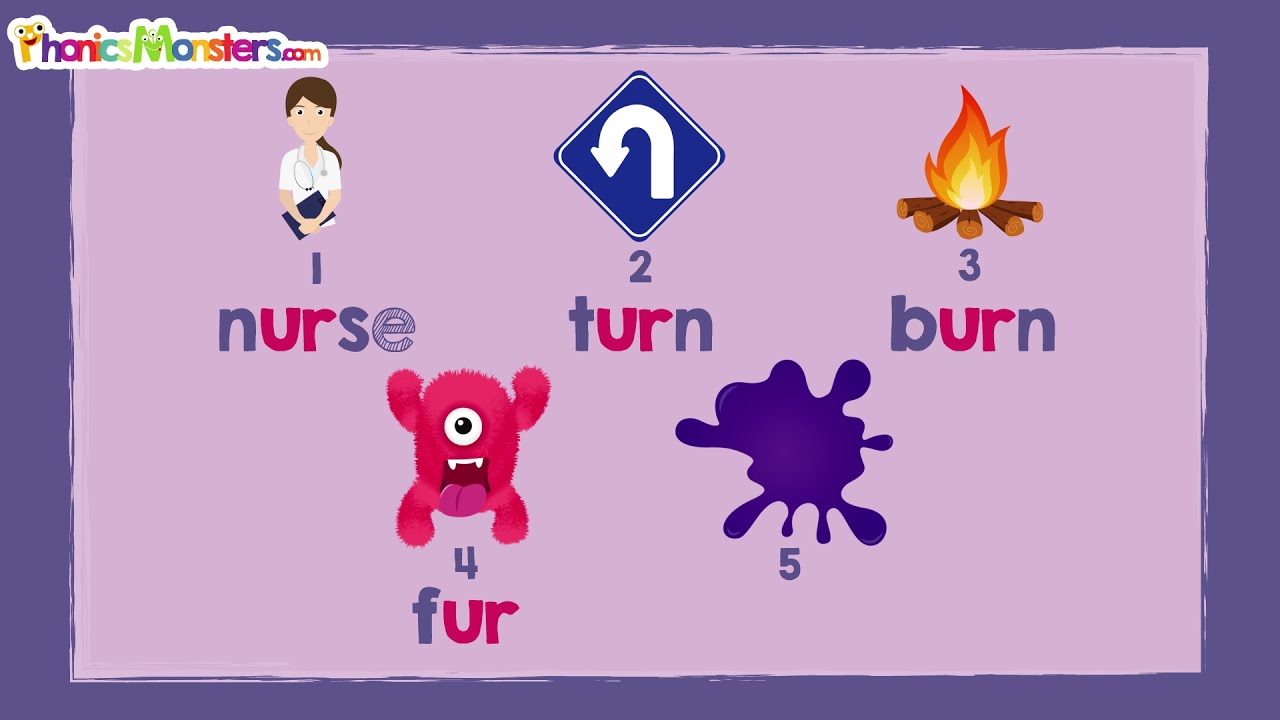 Level 4 - Video 4.1 Practice /ur/ ~ PhonicsMonsters.com