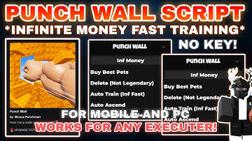 [UPD]🥊Punch Wall Script Pastebin **NO KEY** INFINITE MONEY | FREE OVERPOWERED PETS | FAST TRAINING💯