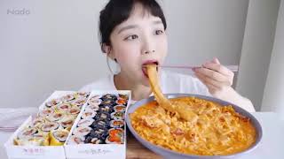 Bites Only Carbo Fire Gl Noodlesgimbap Real Sounds Mukbang D Nado