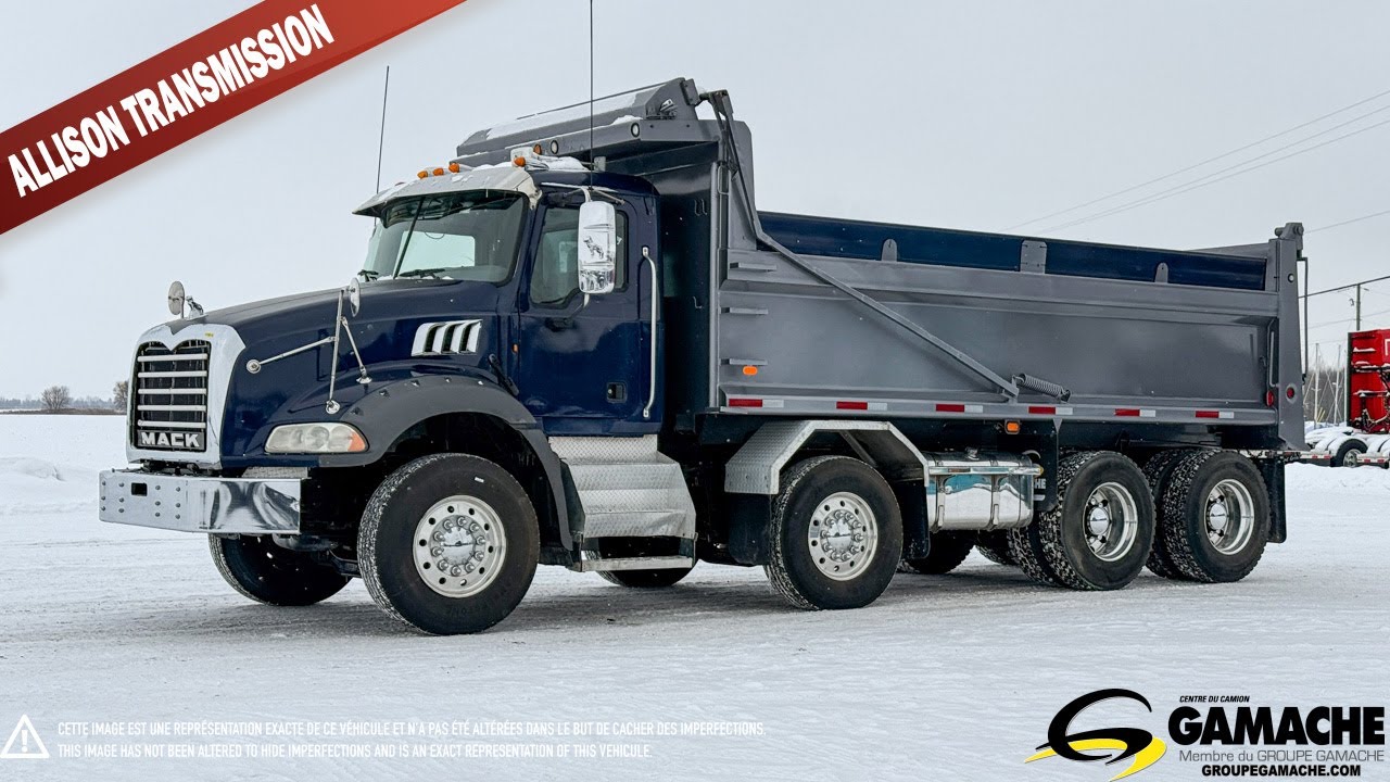 C-37007 2011 MACK GU813 BENNE BASCULANTE / CAMION DOMPEUR 12 ROUES