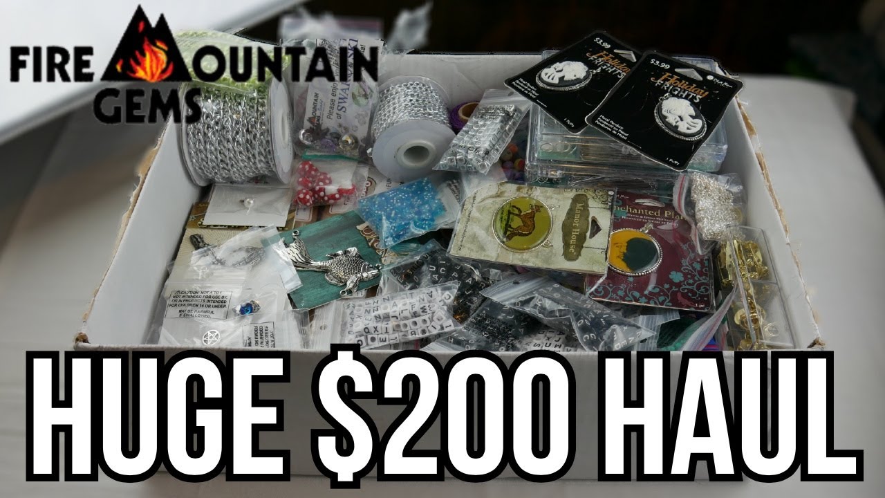 Huge 200 Fire Mountain Gems & Beads Haul Swarovski, Beads, Charms