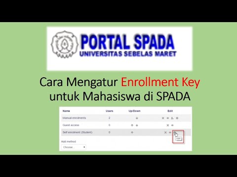 Tutorial Mengatur Enrollment Key Mahasiswa di SPADA