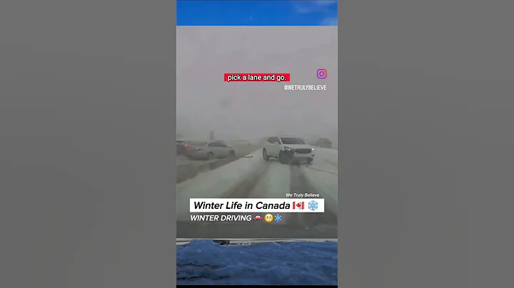 Winter Driving in Canada 🇨🇦 #canada #winterdriving #lifeincanada #snow #wintergames
