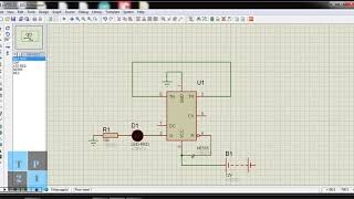 Proteus Simulation Software : LED Blinking Project Using 555 Timer IC screenshot 5