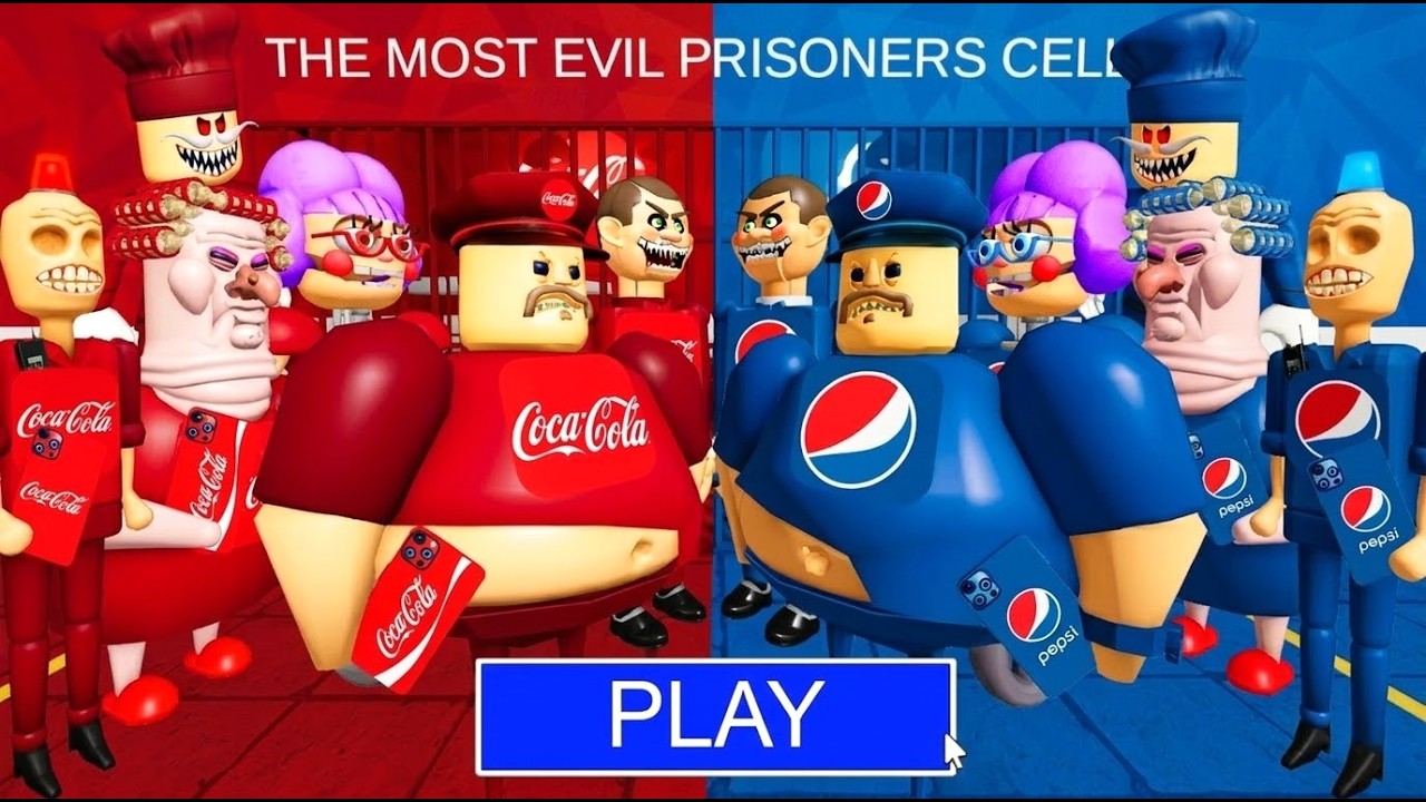 COLA Bosses Vs PEPSI Bosses! BARRY'S PRISON RUN! #roblox #obby