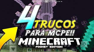 4 TRUCOS PARA MINECRAFT POCKET EDITION 0.17.0 !!! - iPhone / iPad / Android