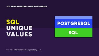 Unique Values | SQL Fundamentals with PostgreSQL