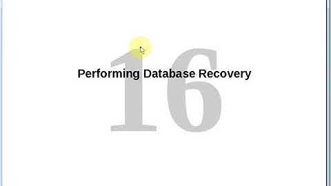 Performing Oracle Database Recovery || Chapter 16