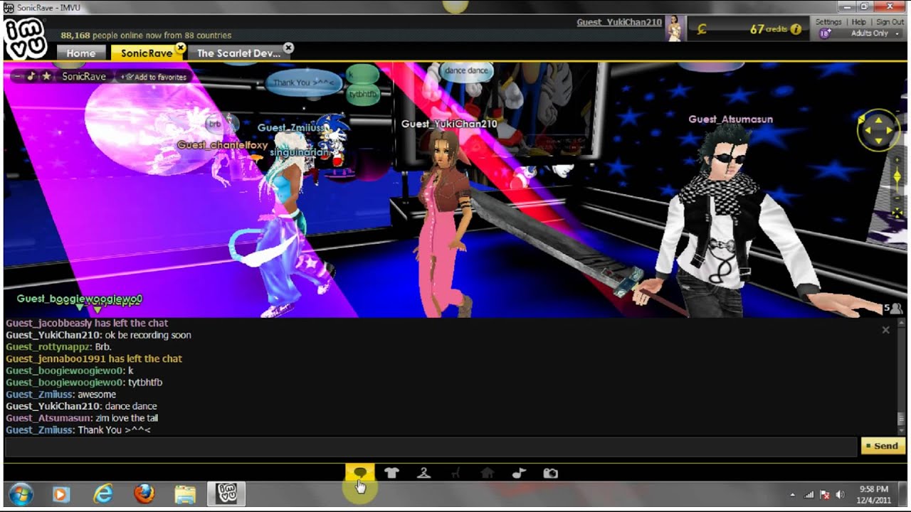 IMVU Dance Rave - YouTube