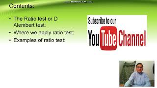 Ratio Testd Alember Test Where We Use Ratio Testwhat Is Convergent Serieswhats Divergent Series