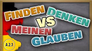 Ich glaube or ich finde? 4 German Verbs for 'to think'
