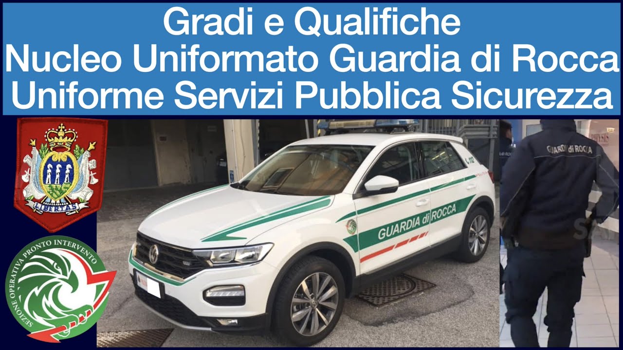 Gradi e Qualifiche Nucleo Uniformato Guardia di Rocca Repubblica di San Marino