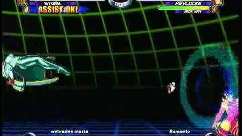 MvC2 Online (360): wolverine master (IM/Storm/Psy) vs Brett (Doom/Psy/IM) 14 .:4.19.10:.