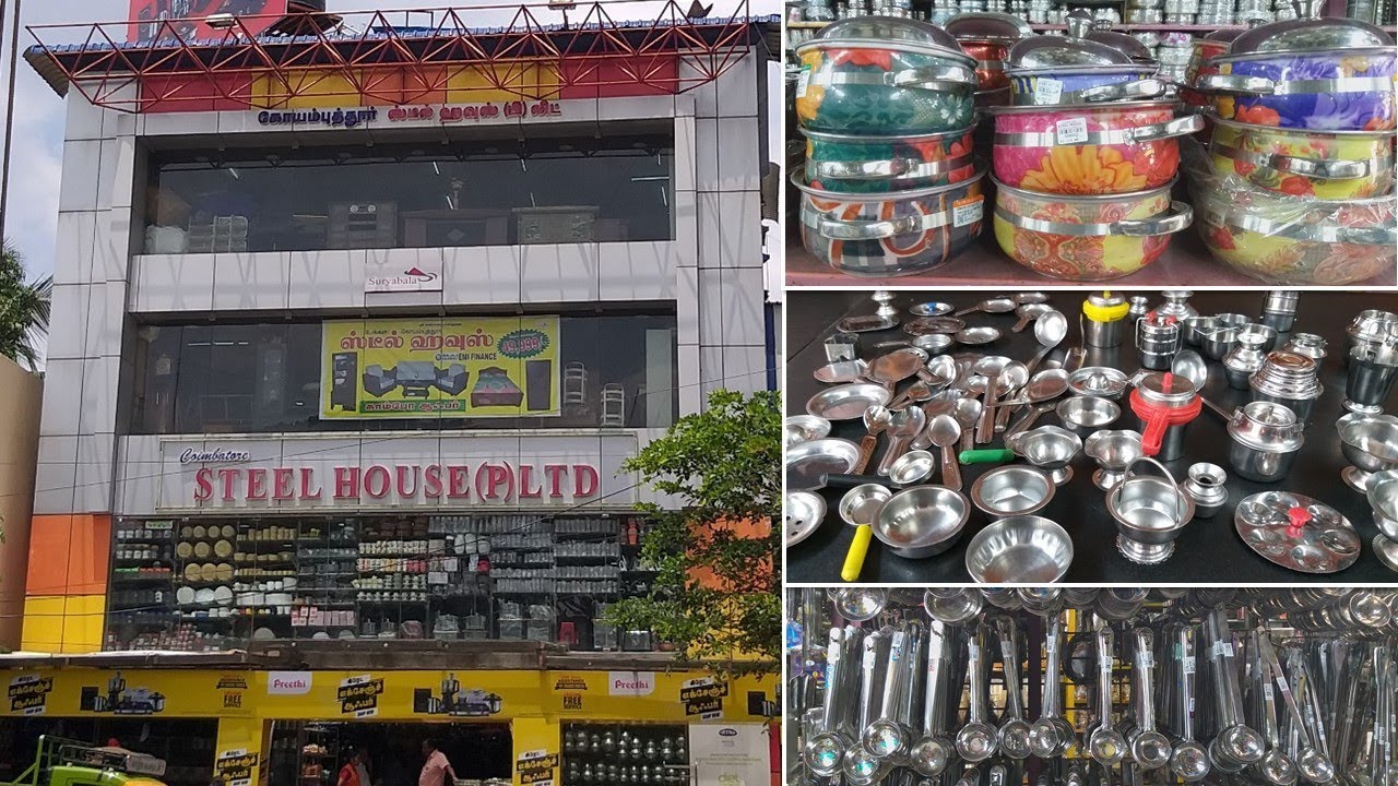 Coimbatore steel house Shopping haul in coimbatore Stainless steel