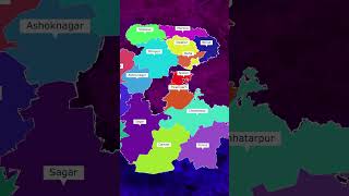 Madhya pradesh all division and districts #geography #mp #shorts