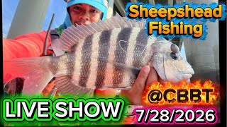 Sheepshead fishing live show on July 28, 2026 #KayakFishing #SheepsheadFishing #Hobiekayak #FYP