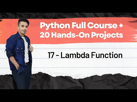 📙 17 - Lambda Function | Python Full Course + 20 Hands On Projects