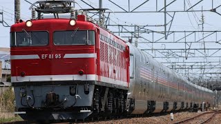 「レインボー牽引！」EF81-95 [田] + E26系 (カシオペア紀行返却回送) 〈回9010レ〉