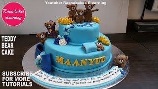Teddy bear first birthday cake toys stuffed animals baby puppies
decorating tutorials classes by rasna @ rasnabakes. subscribe to our
channel...